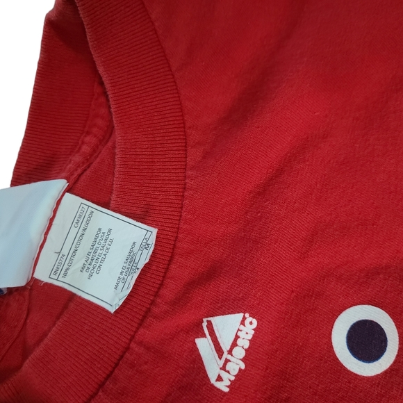 Minnesota Twins Shirt Danny Valencia Alternate Red Tee Majestic MLB Medium #19 - Picture 3 of 7